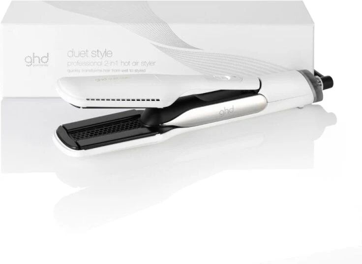 ghd duet style piastra asciugacapelli 2 in 1, bianco