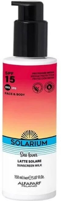 solarium latte solare viso e corpo 150ml, spf15