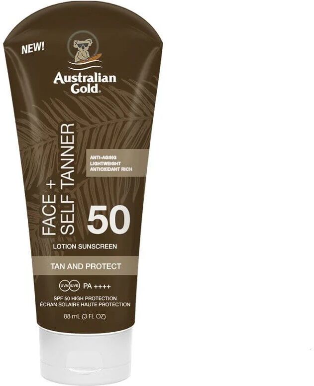 Australian Gold SPF50 Face + Self Tanner Lotion 88ml