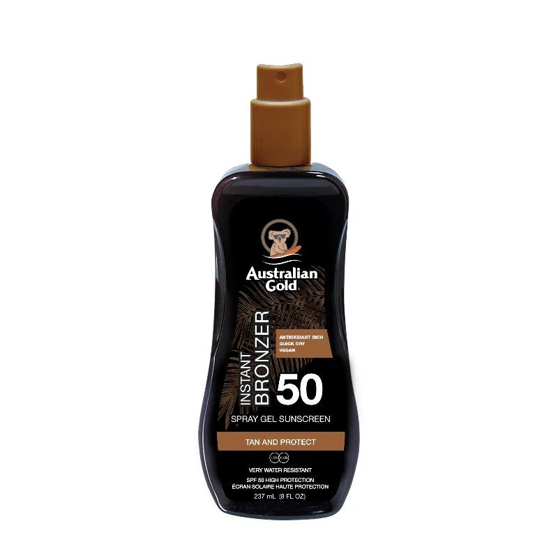 Australian Gold SPF 50 Spray Gel Sunscreen Bronzer 237 ml