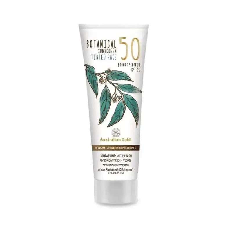 Australian Gold Botanical Sunscreen Tinted Face SPF 50 Dark 89ml crema solare viso