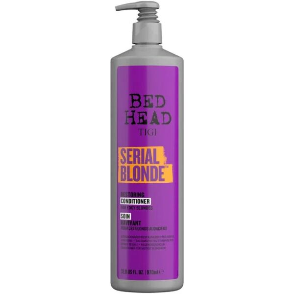 tigi bed head serial blonde conditioner capelli biondi danneggiati, 970ml