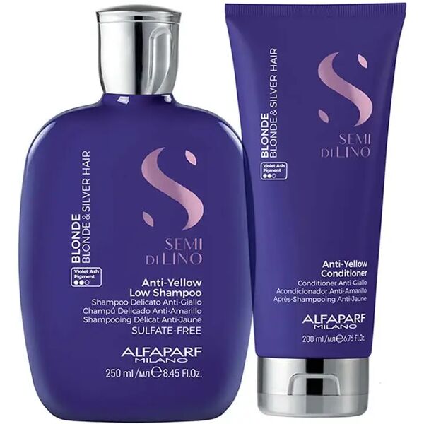 alfaparf milano semi di lino blonde kit shampoo e balsamo