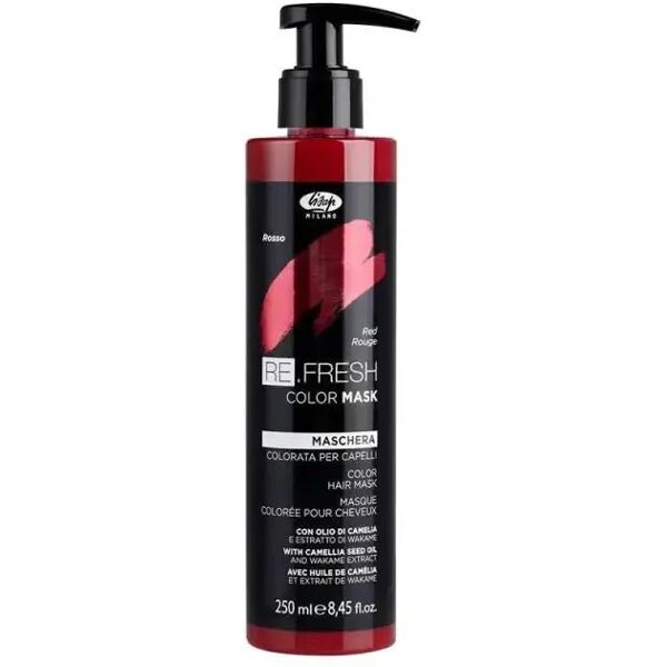 lisap refresh maschera colorata capelli 250ml, rosso red