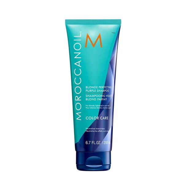 moroccanoil blonde perfecting purple shampoo capelli biondi antigiallo 200ml