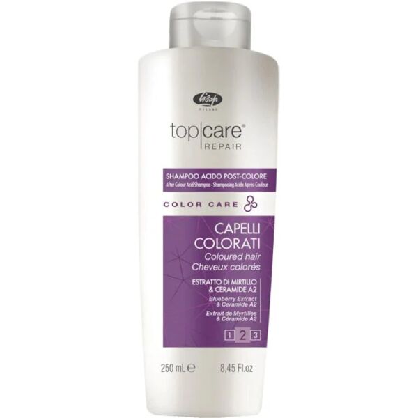 lisap top care repair shampoo acido post colore, 250ml