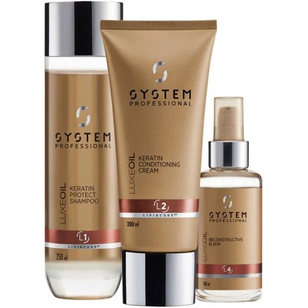 system professional luxe oil kit trattamento alla cheratina