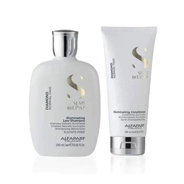 alfaparf milano alfaparf semi di lino diamond kit shampoo e balsamo