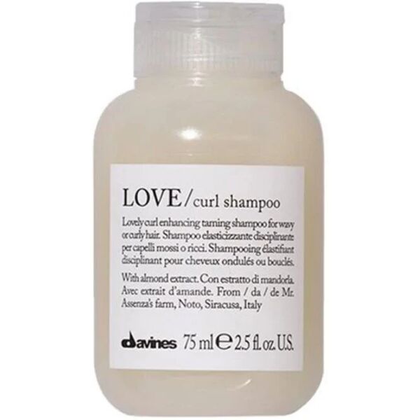 davines essential haircare love curl shampoo, 75ml