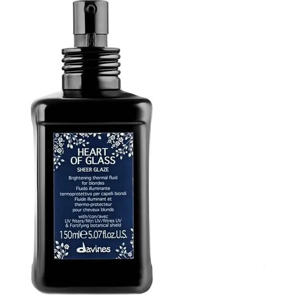 davines heart of glass sheer glaze capelli biondi 150ml