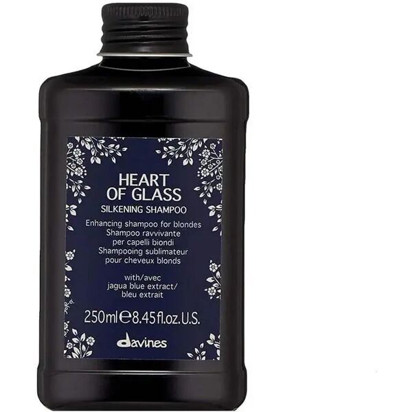 davines heart of glass silkening shampoo capelli biondi, 250ml