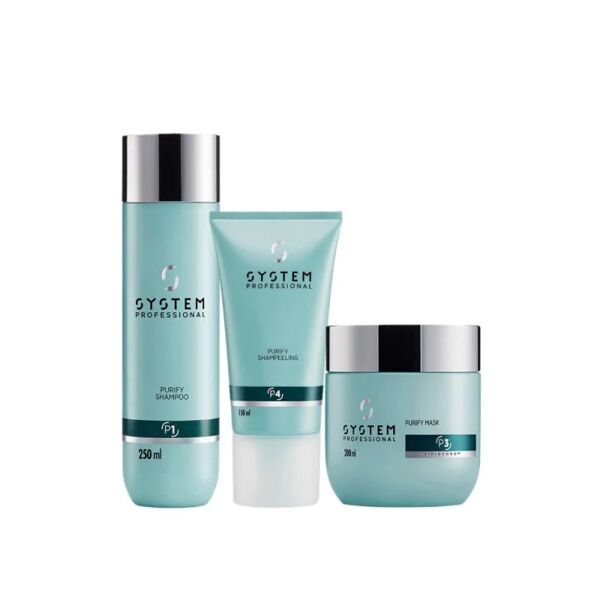 system professional purify kit scrub capelli forfora