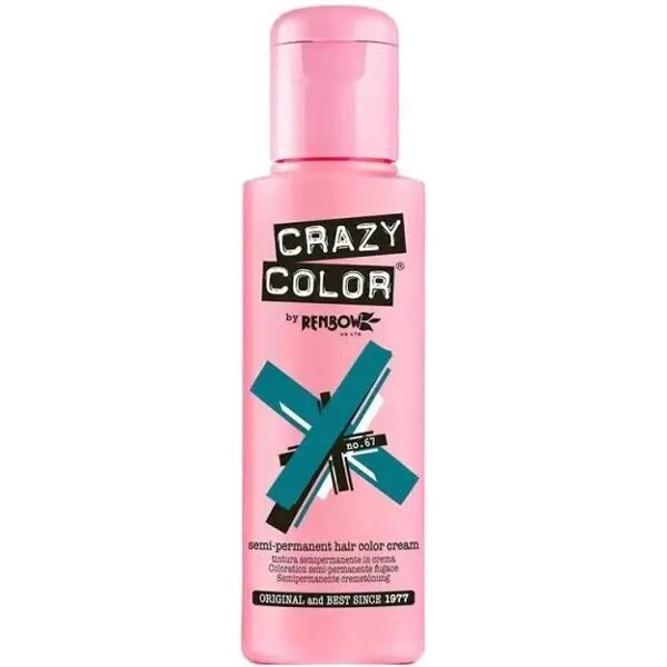 crazy color colore capelli 100ml, 53 emerald green