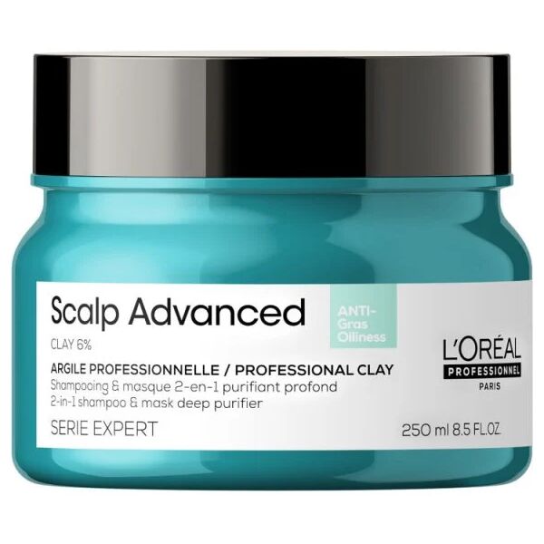 l'oreal professionnel scalp advanced 2 in 1 deep purifier clay maschera 250ml