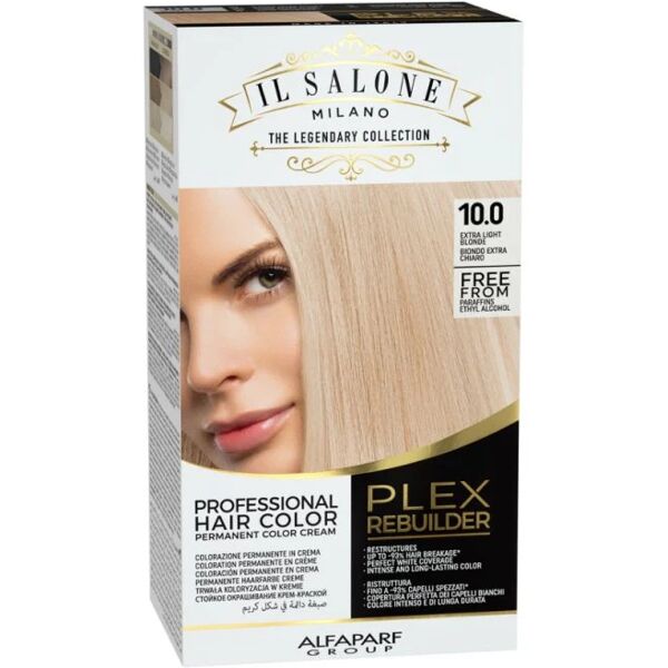 il salone milano plex rebuilder kit colorazione capelli professionale, 10.0 biondo extra chiaro