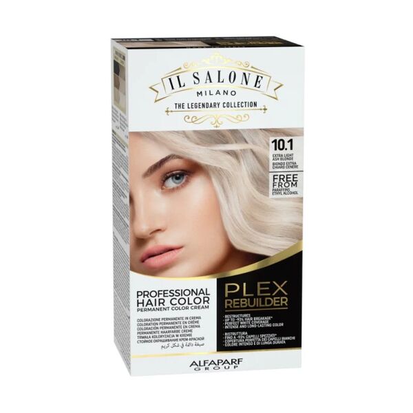 il salone milano plex rebuilder kit colorazione capelli professionale, 10.1 biondo extra chiaro cenere