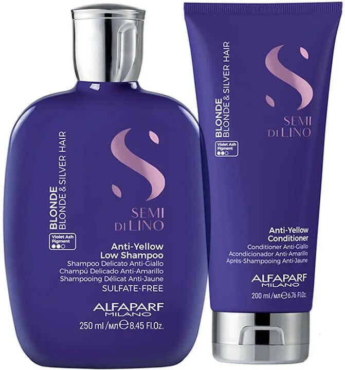 alfaparf milano semi di lino blonde kit shampoo e balsamo