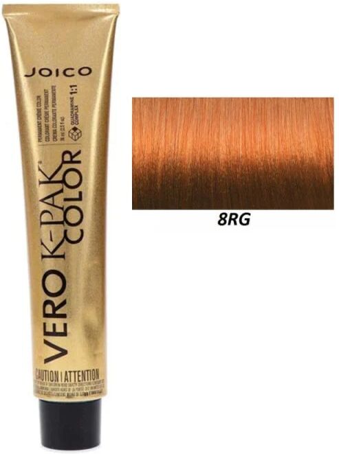 joico vero k pak color colore permanente capelli 74ml, 8rg medium red gold