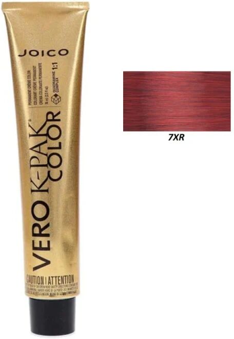 joico vero k pak color colore permanente capelli 74ml, 7xr scarlet