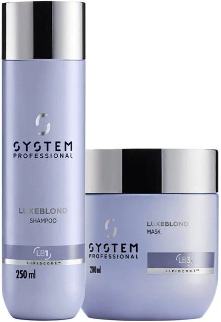 system professional luxeblond kit antigiallo shampoo e maschera