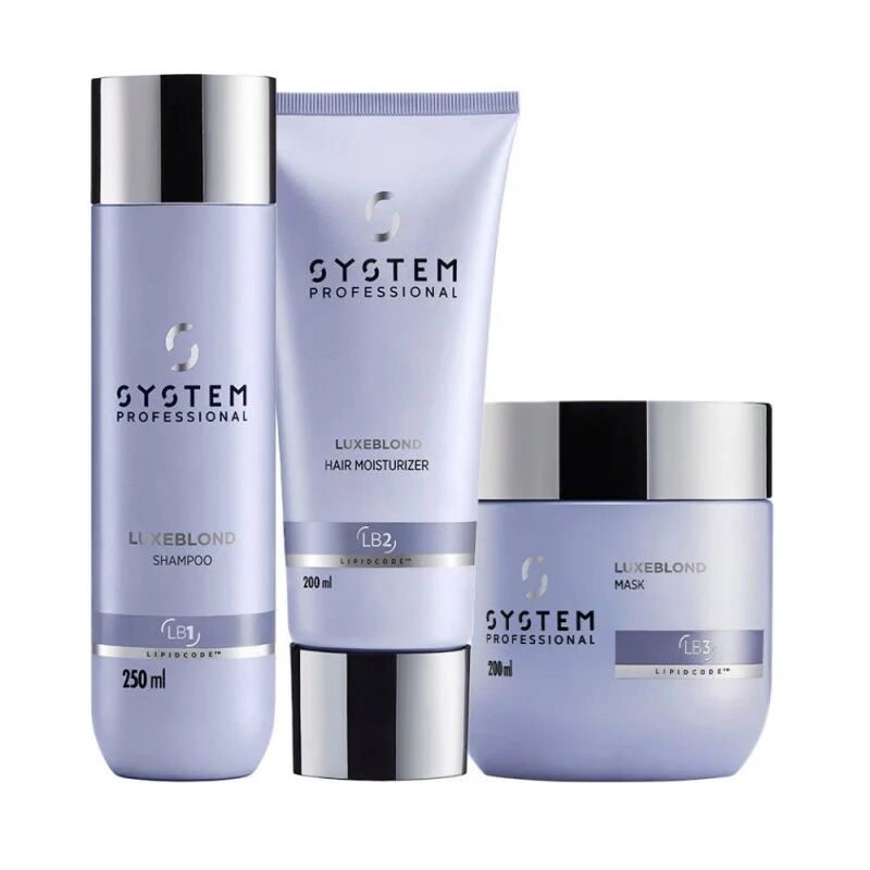 system professional luxeblond kit antigiallo e rinforzante capelli biondi