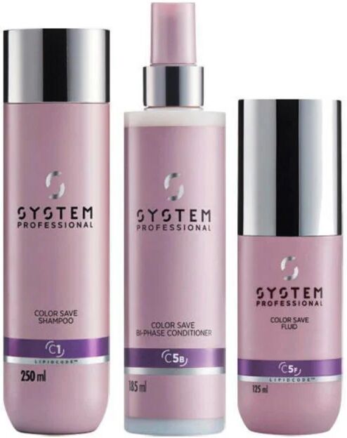 system professional color save kit shampoo conditioner leave in e fluido