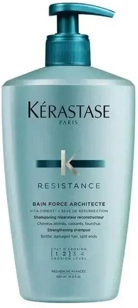 kerastase bain force architecte shampoo capelli danneggiati, 500ml