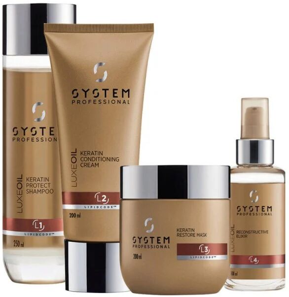 system professional luxe oil kit trattamento ricostruttivo capelli