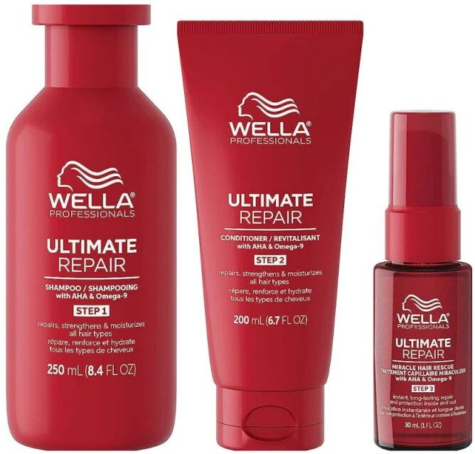 wella professionals ultimate repair kit trio capelli danneggiati