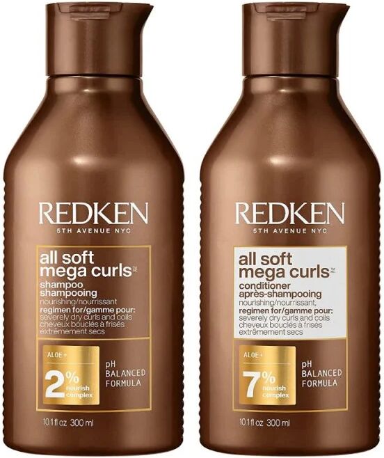 redken all soft mega curls kit shampoo e balsamo capelli ricci