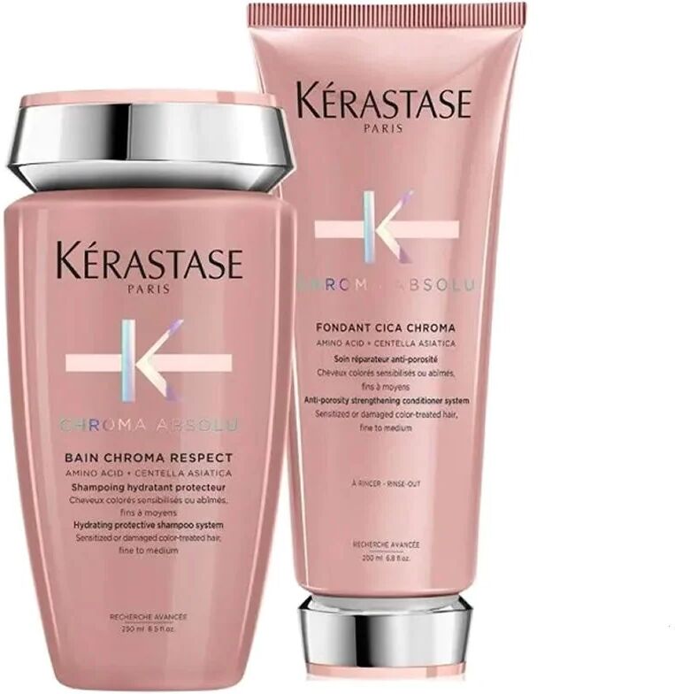 kerastase chroma absolu kit shampoo e balsamo capelli colorati fini