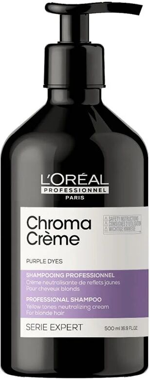 l'oreal professionnel serie expert chroma creme purple shampoo antigiallo, 500ml