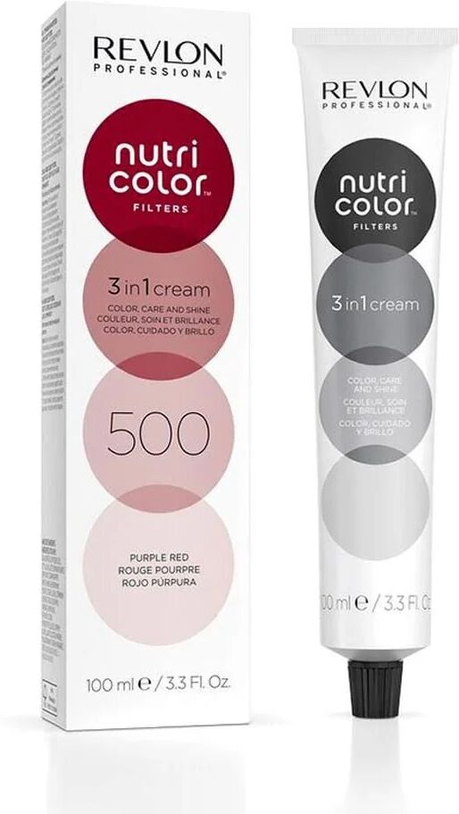 revlon professional revlon nutri color filters maschera colorante 100ml, 500 rosso porpora