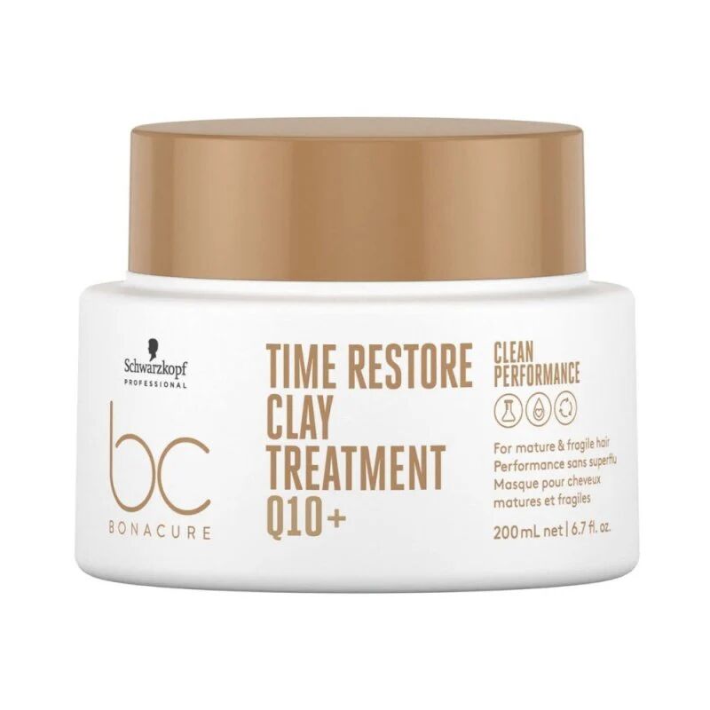 Schwarzkopf Time Restore Clay Treatment Maschera Rinforzante Capelli Maturi 200ml, 200ml