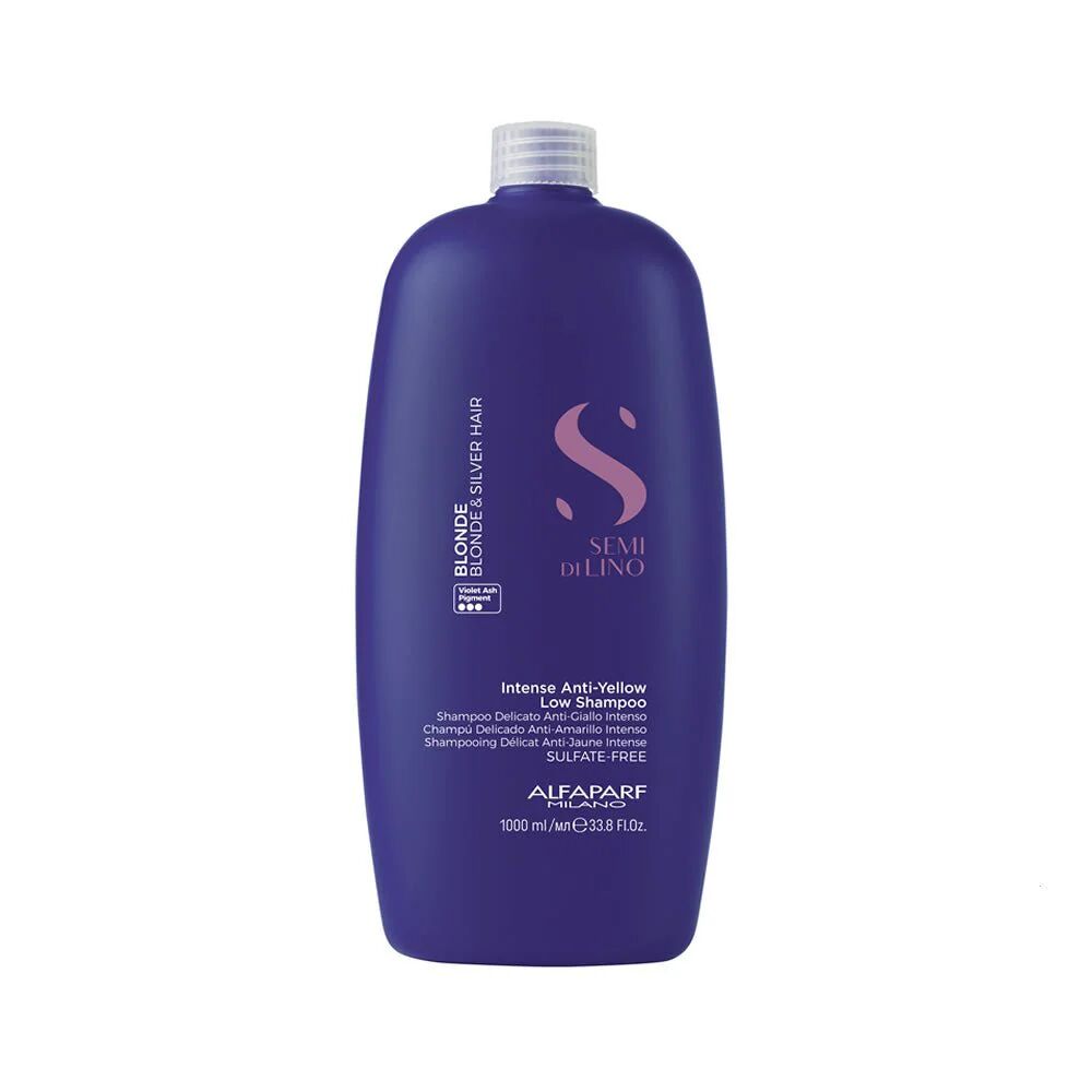 Alfaparf Milano Semi di Lino Blonde Intense Anti Yellow Low Shampoo Antigiallo Professionale 1000ml