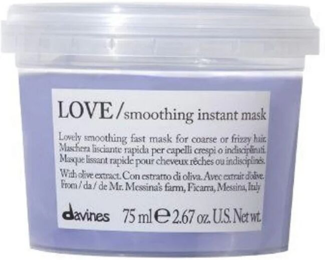 Davines Love Smoothing Instant Maschera Lisciante Capelli, 75ml