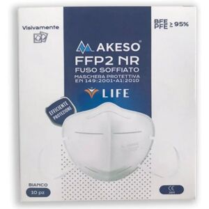 Akeso Maschera Protettiva Bianca FFP2 10 Pezzi