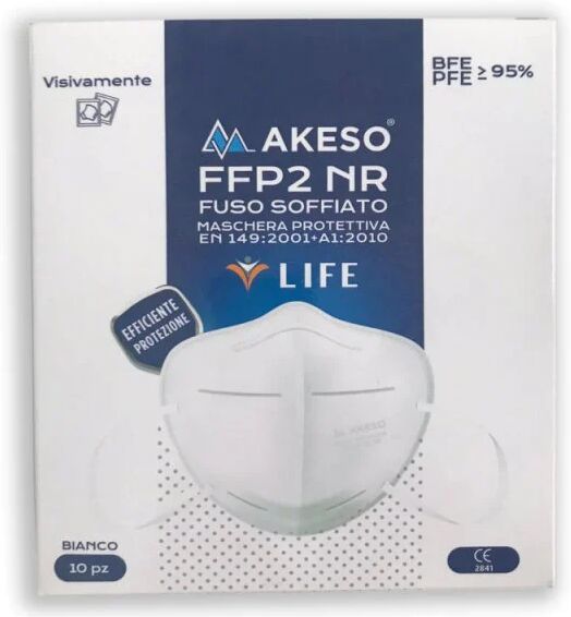 akeso maschera protettiva bianca ffp2 10 pezzi