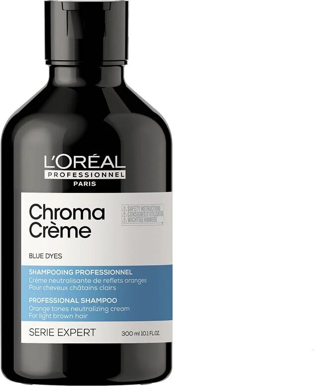 L'Oreal Professionnel Serie Expert Chroma Creme Blue Shampoo Anti Arancio Capelli Castani, 300ml