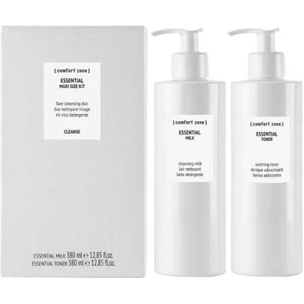 zone essential maxi size kit latte detergente e tonico