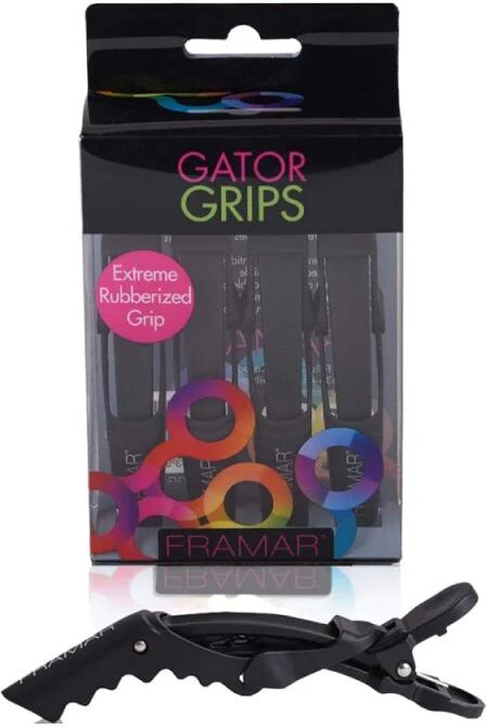 Framar Gator Grips Fermacapelli 4 PZ, Nero