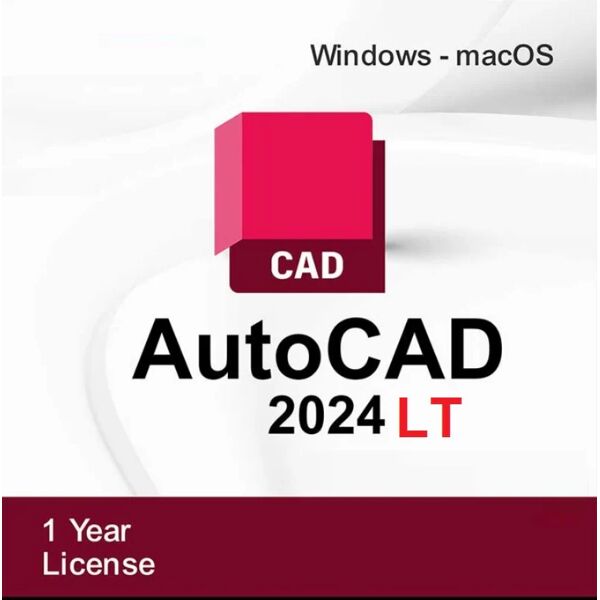 autodesk autocad lt 2024/2025 - abbonamento 12 mesi 1 anno 3pc (windows/mac)