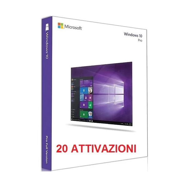 microsoft windows 10 pro professional licenza per 20 postazioni attivazione online