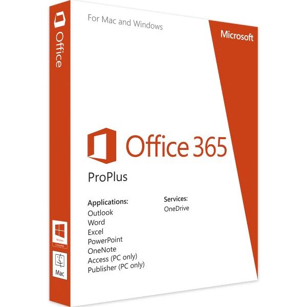 Microsoft OFFICE 365 PRO PLUS (WINDOWS & MAC) 5 DISPOSITIVI 1 ANNO