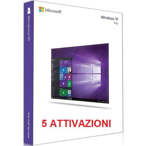 Microsoft WINDOWS 10 PRO PROFESSIONAL LICENZA PER 5 POSTAZIONI ATTIVAZIONE ONLINE