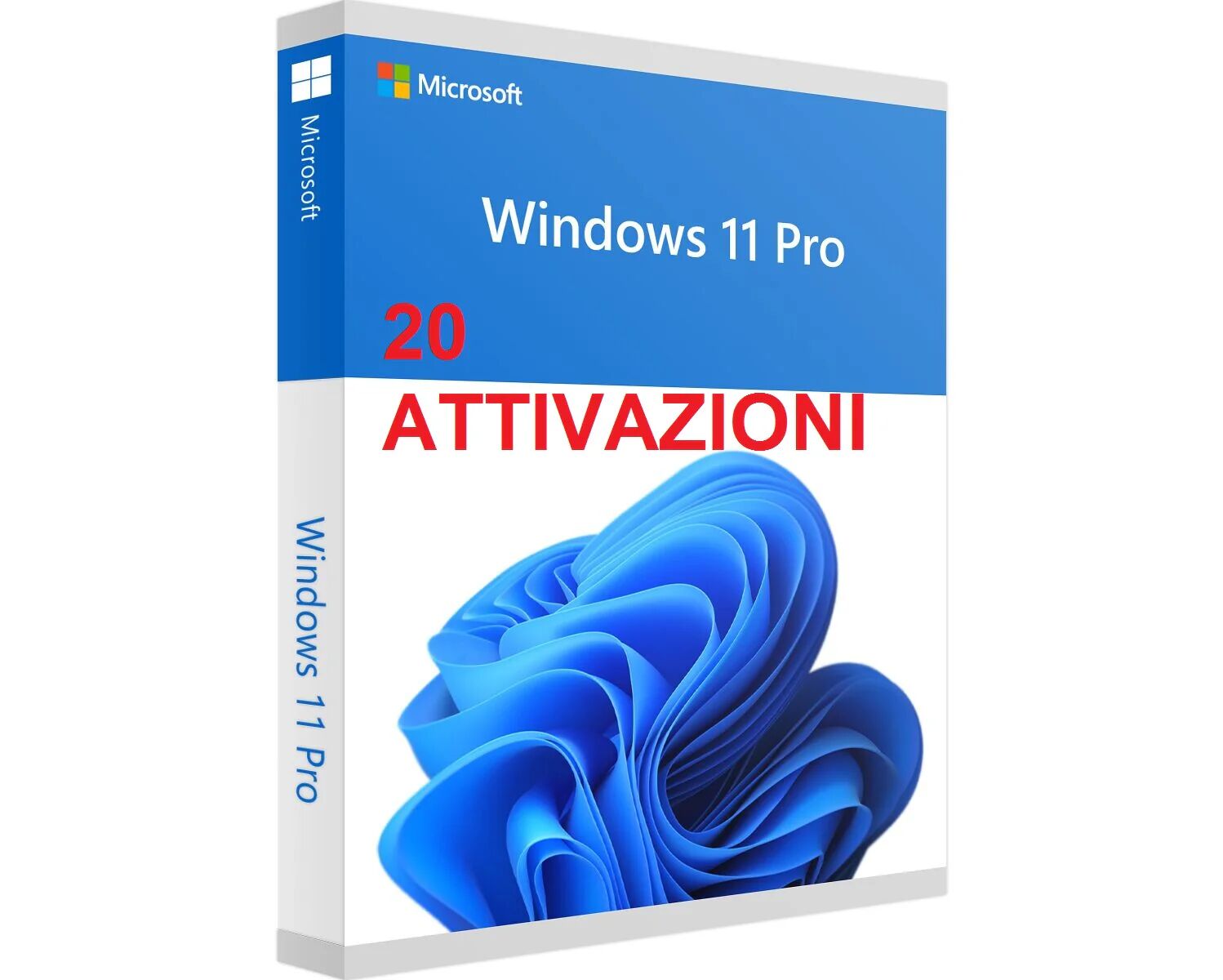 Microsoft WINDOWS 11 PRO PROFESSIONAL LICENZA PER 20 POSTAZIONI ATTIVAZIONE ONLINE