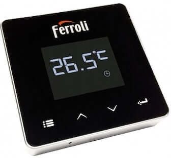 cronotermostato ferroli settimanale riscaldamento wifi - ios e android batterie stilo programmazione digitale 013010xa connect