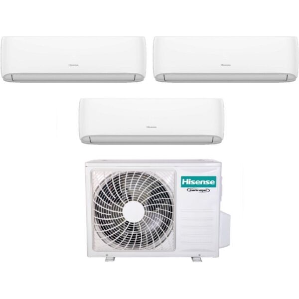 climatizzatore condizionatore hisense trial split inverter serie hi-comfort 9+9+12 con 3amw62u4rfa r-32 wi-fi integrato 9000+9000+12000 – novità