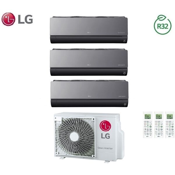 climatizzatore condizionatore lg trial split inverter artcool r-32 7000+9000+12000 con mu3r19 7+9+12 wi-fi - new : climafast