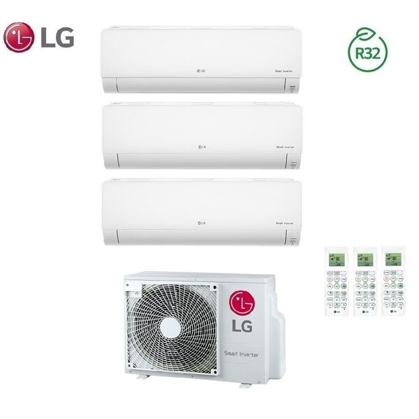 climatizzatore condizionatore lg trial split inverter deluxe r-32 9000+9000+9000 con mu3r19 9+9+9 wi-fi - new : climafast